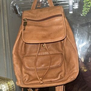Fossil Large Brown Vintage Brown Leather Backpack